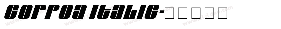 CorpoA Italic字体转换